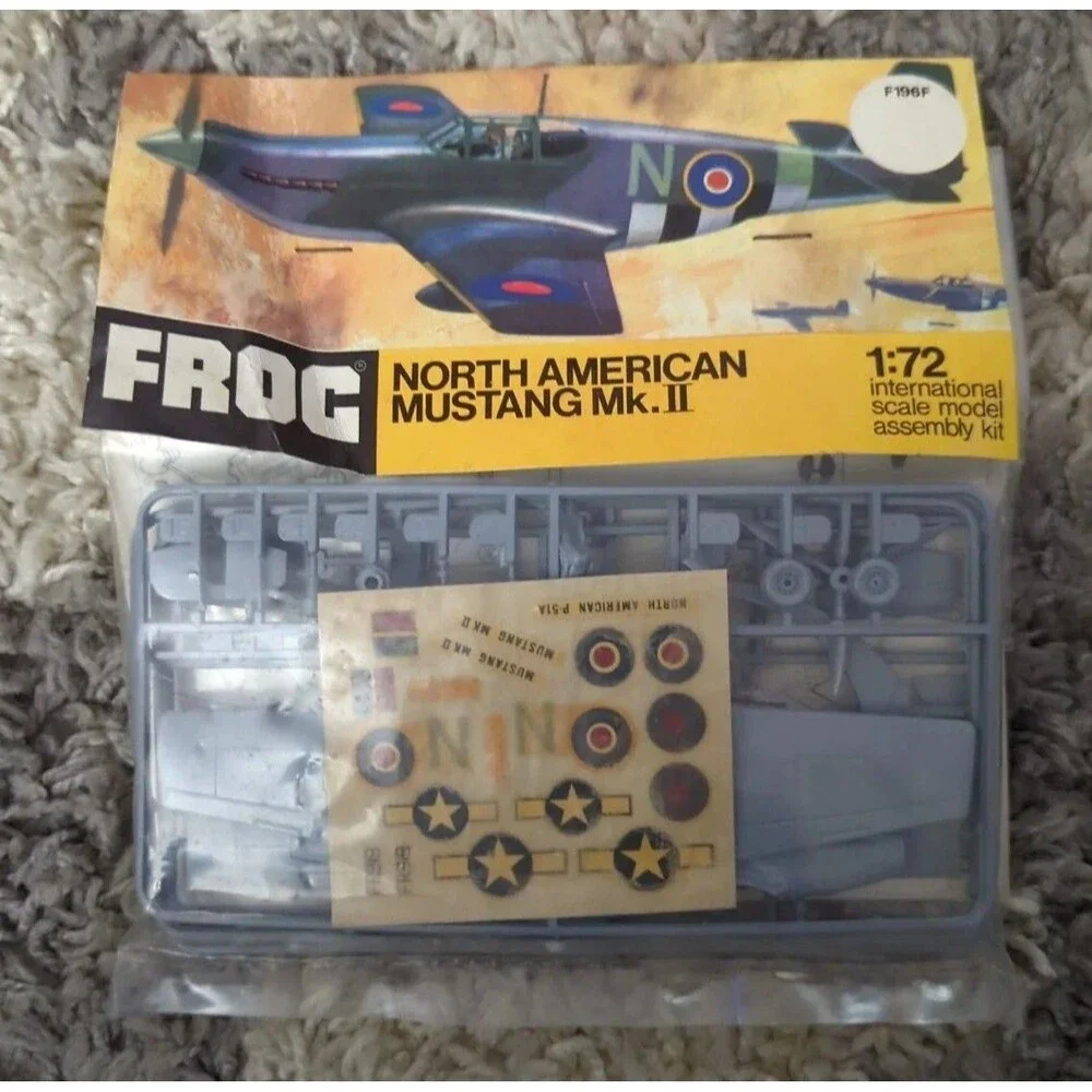 VTG FROG 1/72 North American Mustang Mk II 72nd Scale Bagged Model Kit NOS F196F